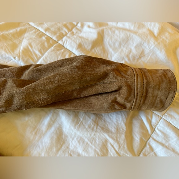 Vintage 80s Melanzona Suede Jacket - Size M - Tan/Brown -  Pockets - Lined - Picture 11 of 16